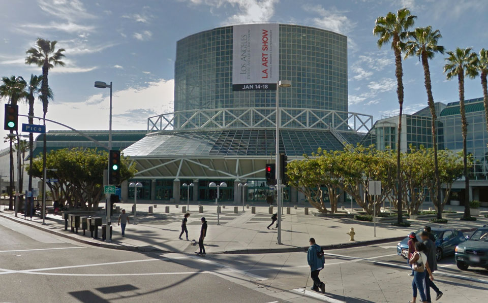 Los Angeles convention center at the corner of Pico and Figueroa